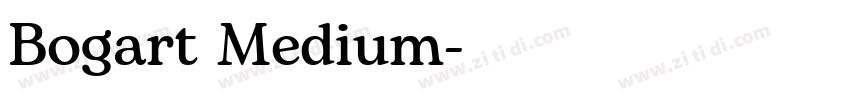 Bogart Medium字体转换
